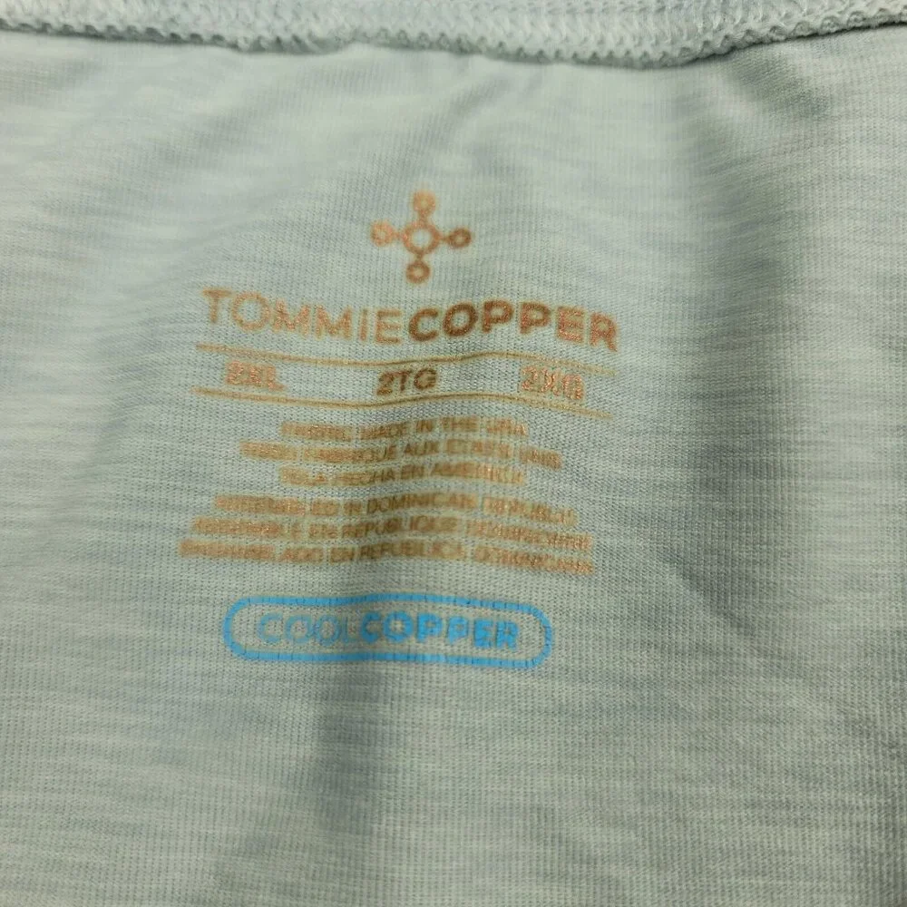 Tommie Copper Mens 2XL Shirt Cool Copper Compression Gray Train Running‎ Workout